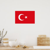 Poster mit der Flagge der Türkei (Küche)