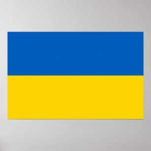 Poster mit der Flagge der Ukraine