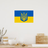 Poster mit der Flagge der Ukraine (Küche)
