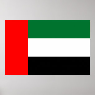 Poster mit der Flagge der Vereinigten Arabischen E