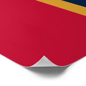 Poster mit der Flagge des Bundesstaates Mississipp (Ecke)