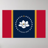 Poster mit der Flagge des Bundesstaates Mississipp (Vorne)