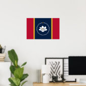 Poster mit der Flagge des Bundesstaates Mississipp (Heimbüro)
