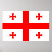 Poster mit der Flagge Georgiens (Vorne)