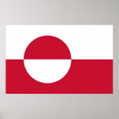 Poster mit der Flagge Grönlands (Vorne)