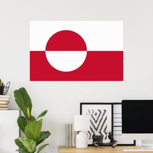 Poster mit der Flagge Grönlands (Heimbüro)