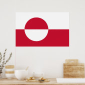 Poster mit der Flagge Grönlands (Küche)