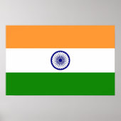 Poster mit der Flagge Indiens (Vorne)