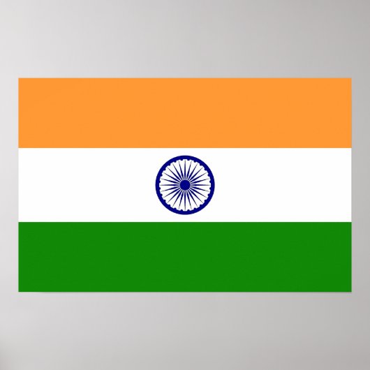 Poster mit der Flagge Indiens (Vorne)