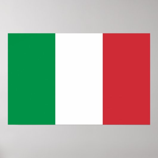 Poster mit der Flagge Italiens (Vorne)