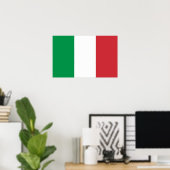 Poster mit der Flagge Italiens (Heimbüro)