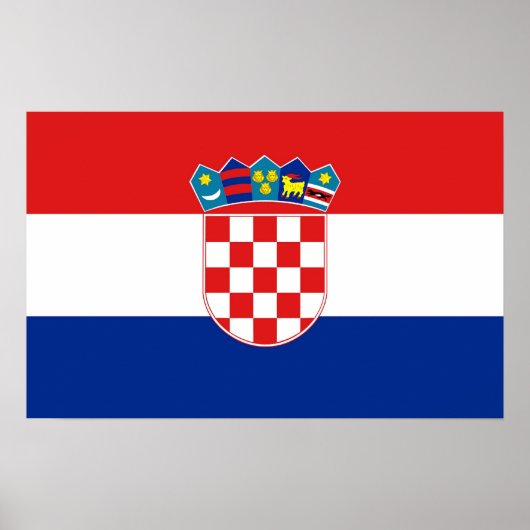Poster mit der Flagge Kroatiens (Vorne)