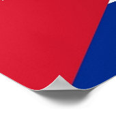 Poster mit der Flagge Kubas (Ecke)