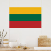 Poster mit der Flagge Litauens (Küche)