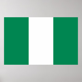 Poster mit der Flagge Nigerias