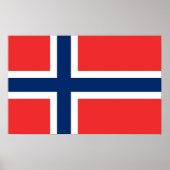 Poster mit der Flagge Norwegens (Vorne)