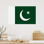 Poster mit der Flagge Pakistans (Küche)
