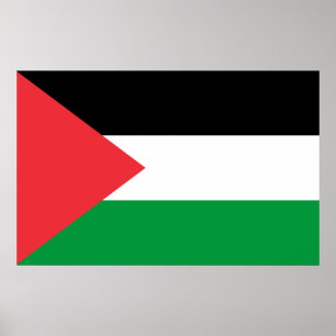 Poster mit der Flagge Palästinas