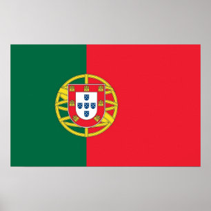 Poster mit der Flagge Portugals