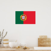Poster mit der Flagge Portugals (Küche)
