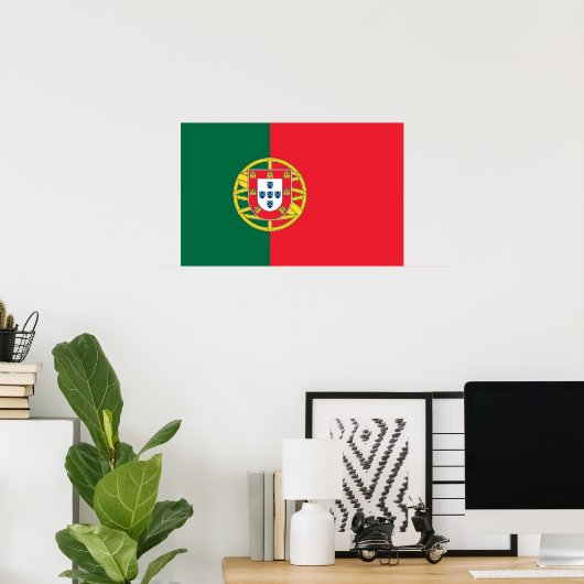 Poster mit der Flagge Portugals (Heimbüro)