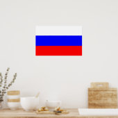 Poster mit der Flagge Russlands (Küche)