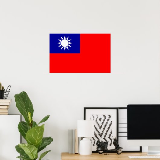 Poster mit der Flagge Taiwans (Heimbüro)