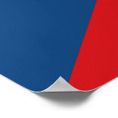 Poster mit der Flagge Tschechiens (Ecke)