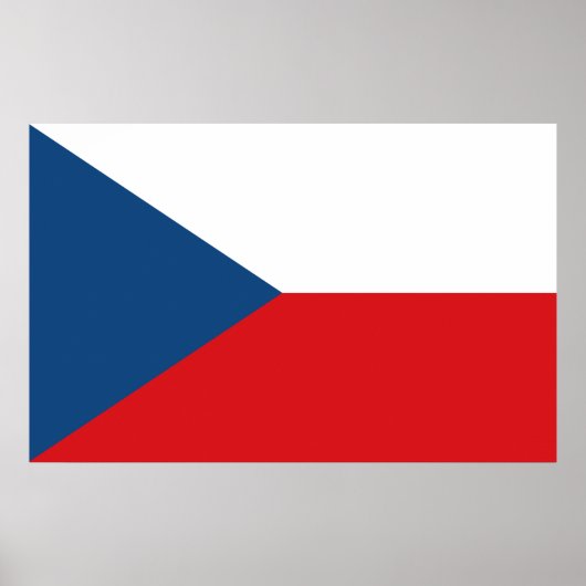 Poster mit der Flagge Tschechiens (Vorne)