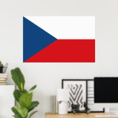 Poster mit der Flagge Tschechiens (Heimbüro)