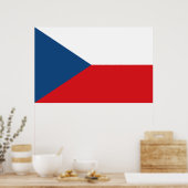 Poster mit der Flagge Tschechiens (Küche)