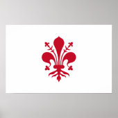 Poster mit der Flagge von Florenz, Toskana (Vorne)