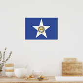 Poster mit der Flagge von Houston City, USA (Küche)