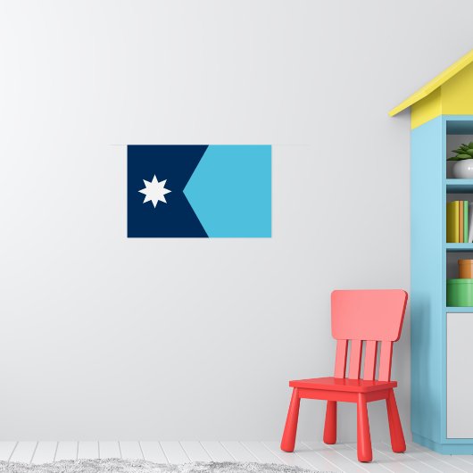 Poster mit der Flagge von Minnesota, USA (Kinderzimmer 1)