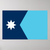 Poster mit der Flagge von Minnesota, USA (Vorne)