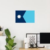Poster mit der Flagge von Minnesota, USA (Heimbüro)
