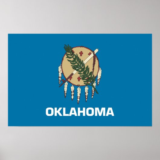Poster mit der Flagge von Oklahoma, USA (Vorne)