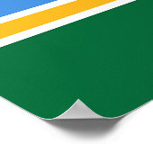 Poster mit der Flagge von Portland, Oregon, USA (Ecke)