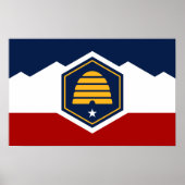 Poster mit der Flagge von Utah, USA (Vorne)