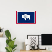 Poster mit der Flagge von Wyoming, USA. (Heimbüro)