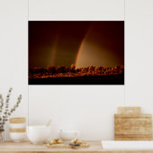 Poster mit doppeltem Regenbogen (Küche)
