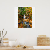 Poster mit doppelten Wasserfällen/Druck (Küche)