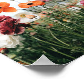 Poster mit drei orangefarbenen Blumen (Ecke)