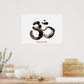 Poster mit einem Achtsamkeits-Om (Aum)-Motiv (Küche)