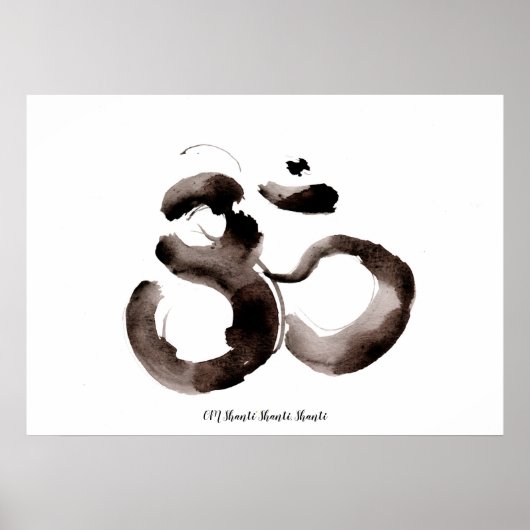 Poster mit einem Achtsamkeits-Om (Aum)-Motiv (Vorne)