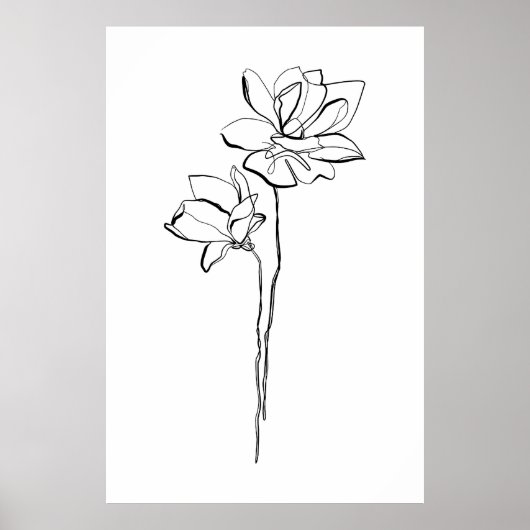 Poster mit einer Blume (Vorne)