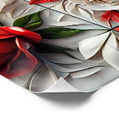 Poster mit englischer Rose Design (Ecke)