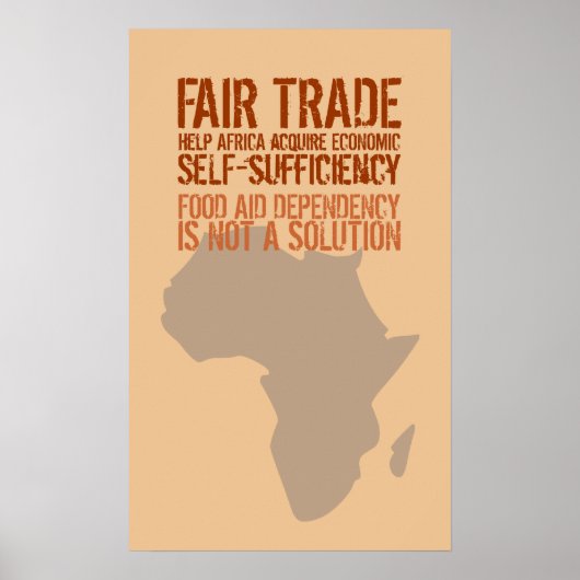 Poster mit Fair Trade Message (Vorne)