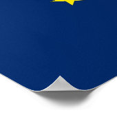 Poster mit Flag von Indiana, USA. (Ecke)