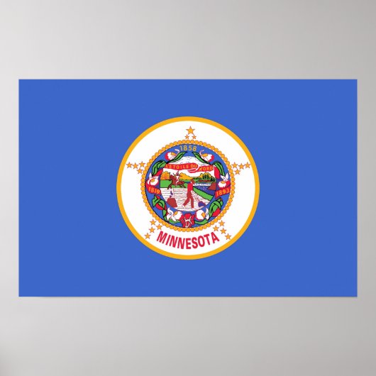 Poster mit Flag von Minnesota, USA. (Vorne)